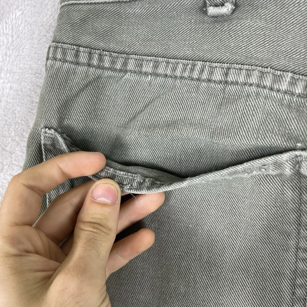 Vintage 60s Big E Levis Slim Fit Jeans Mens 31x27 All Cotton Green TALON White